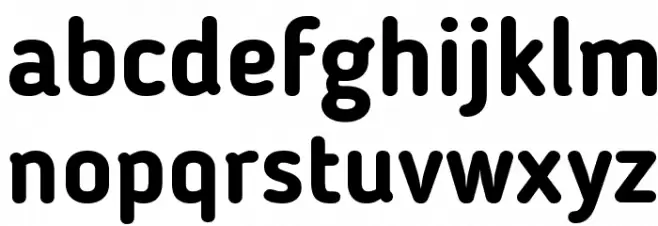 Blogger Sans Bold Schriftart Kleinbuchstaben