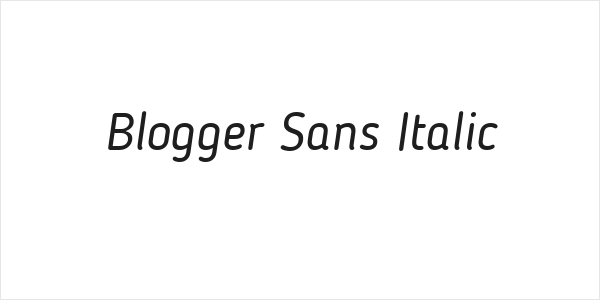 Blogger Sans Italic Logo