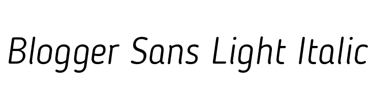 Blogger Sans Light Italic Font