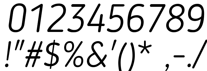 Blogger Sans Light Italic Font OTHER CHARS