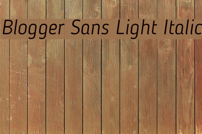 Blogger Sans Light Italic Font examples