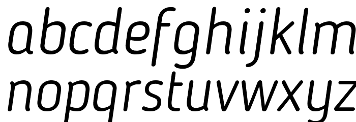 Blogger Sans Light Italic Font LOWERCASE