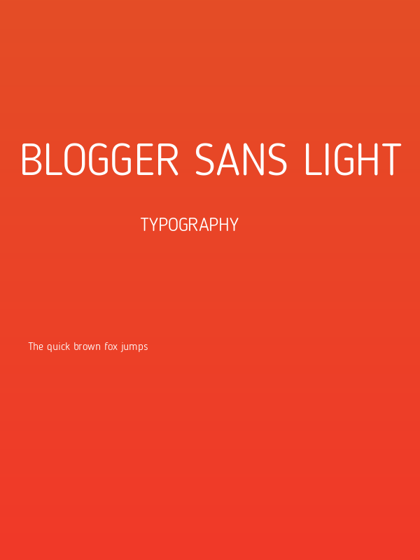 Blogger Sans Light Poster