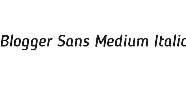 Blogger Sans Medium Italic Logo