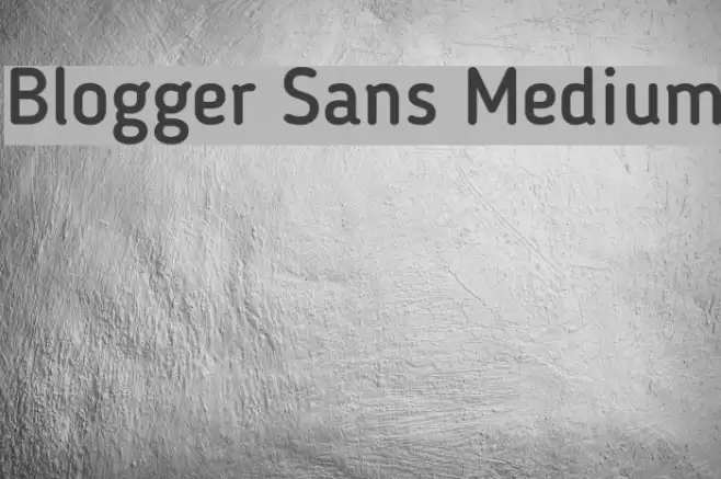 Blogger Sans Medium  examples