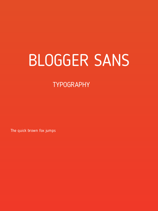 Blogger Sans Poster