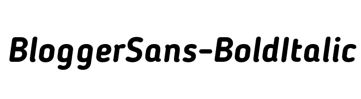 BloggerSans-BoldItalic Font
