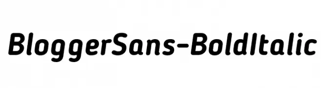 BloggerSans-BoldItalic  Frei Schriftart Herunterladen