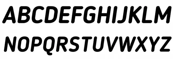 BloggerSans-BoldItalic Schriftart Groß