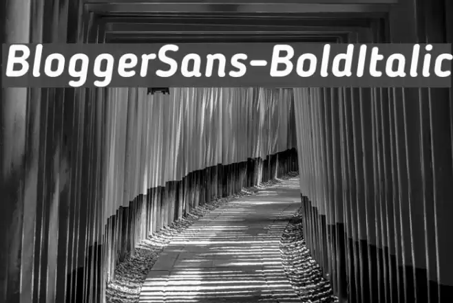 BloggerSans-BoldItalic  examples