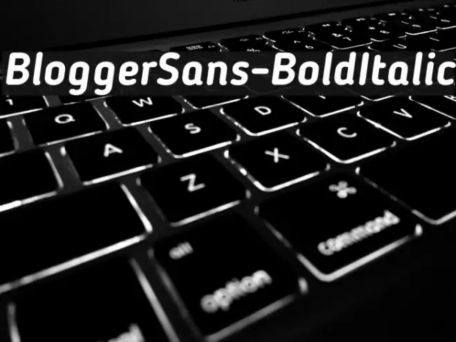 BloggerSans-BoldItalic  examples