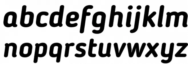 BloggerSans-BoldItalic Schriftart Kleinbuchstaben