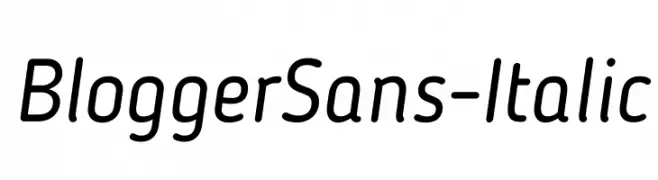 BloggerSans-Italic  font caratteri gratis