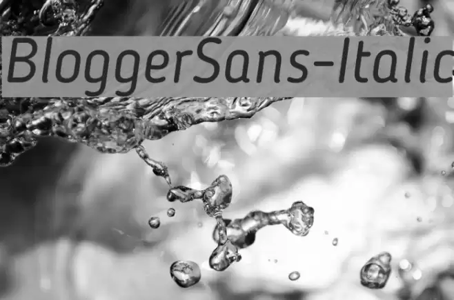 BloggerSans-Italic フォント examples