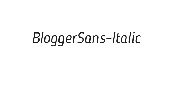BloggerSans-Italic Logo