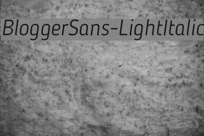 BloggerSans-LightItalic フォント examples