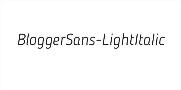 BloggerSans-LightItalic Logo