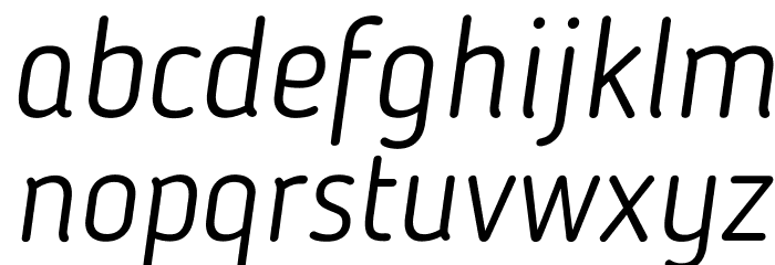 BloggerSans-LightItalic フォント 小文字