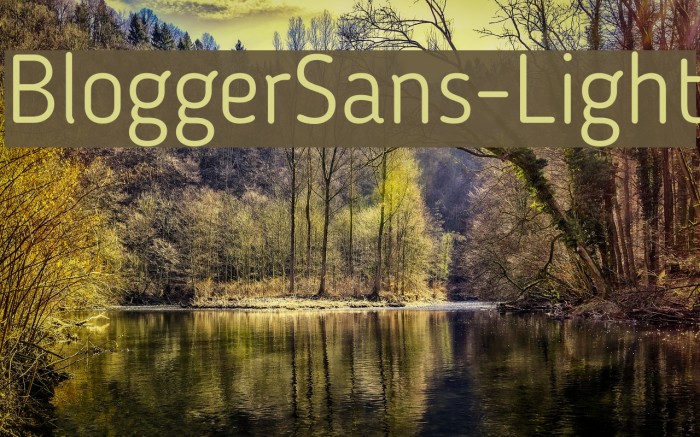 BloggerSans-Light Font examples