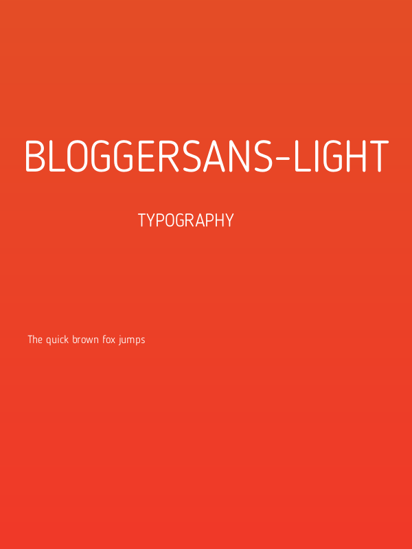 BloggerSans-Light Poster