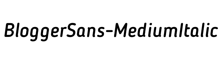 BloggerSans-MediumItalic Font
