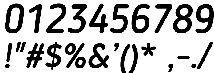 BloggerSans-MediumItalic Font OTHER CHARS