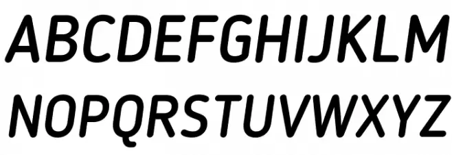 BloggerSans-MediumItalic Font UPPERCASE