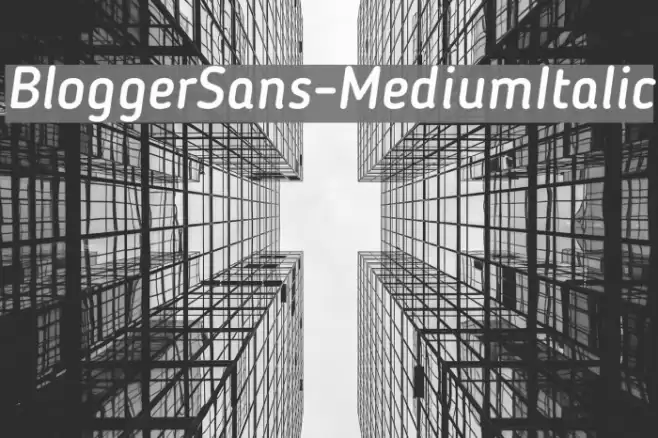 BloggerSans-MediumItalic Font examples