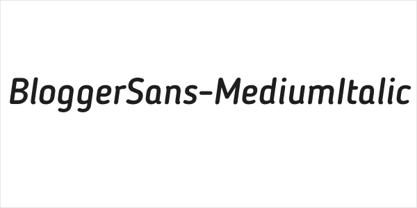 BloggerSans-MediumItalic Logo