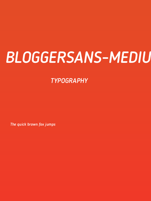 BloggerSans-MediumItalic Poster