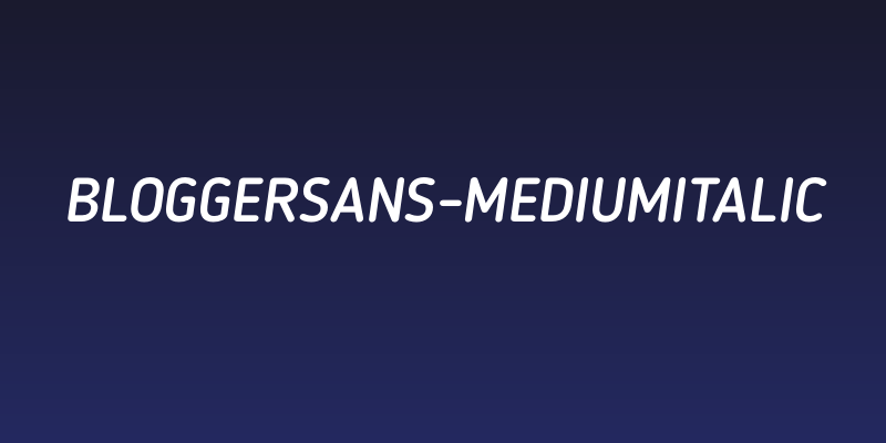 BloggerSans-MediumItalic Social Header