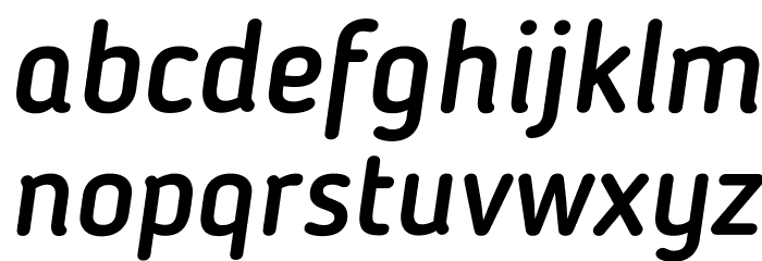 BloggerSans-MediumItalic Font LOWERCASE