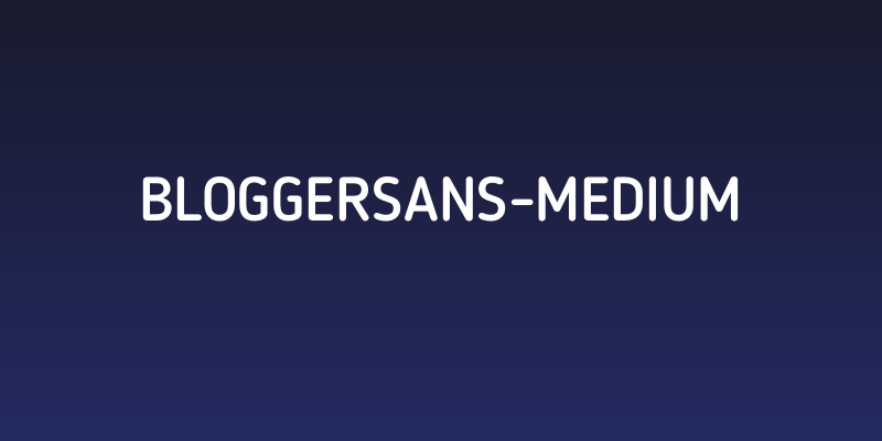 BloggerSans-Medium Social Header