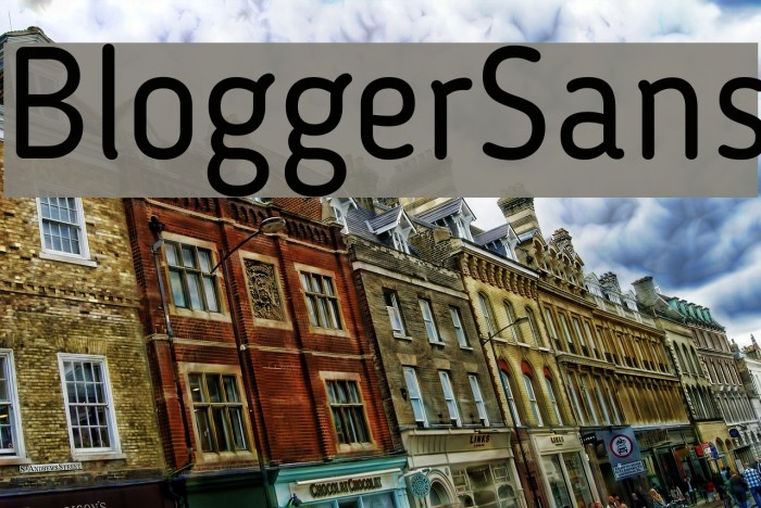 BloggerSans Font examples