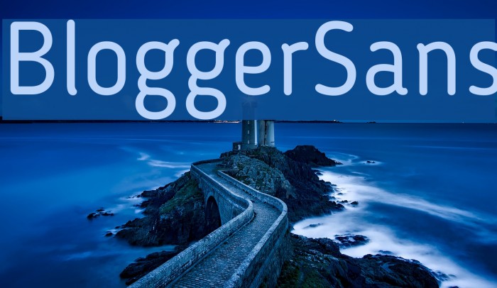 BloggerSans Font examples