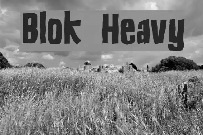 Blok Heavy Caratteri examples