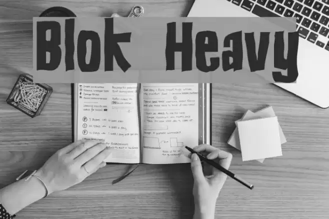 Blok Heavy Caratteri examples