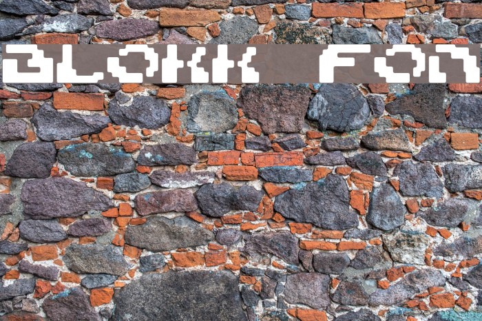 Blokk Font examples