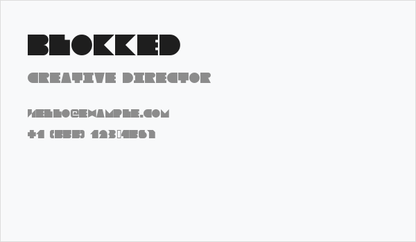 Blokked Business Card