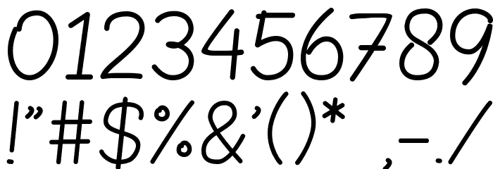 Blokletters Balpen Font OTHER CHARS