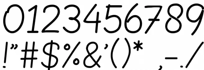 Blokletters Balpen Font OTHER CHARS