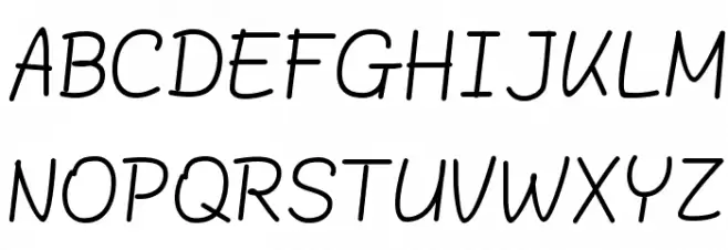 Blokletters Balpen Schriftart Groß