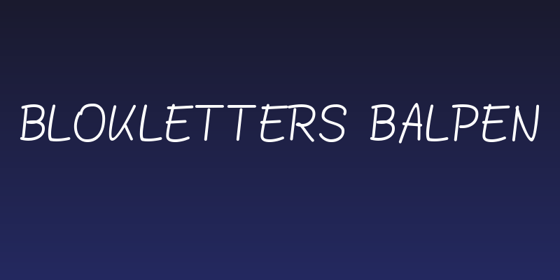 Blokletters Balpen Social Header