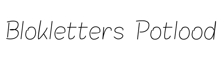 Blokletters Potlood  baixar fontes gratis
