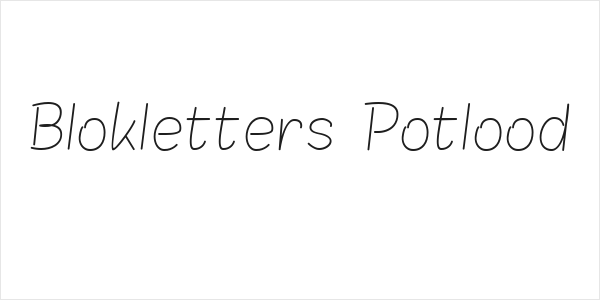 Blokletters Potlood Logo