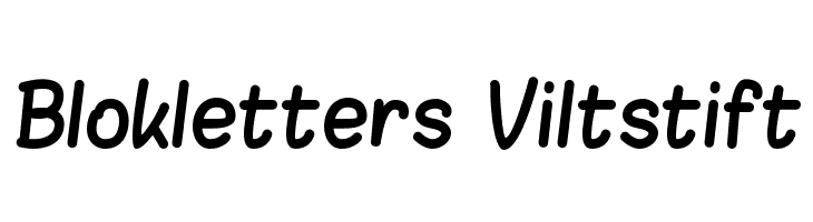Blokletters Viltstift  Frei Schriftart Herunterladen