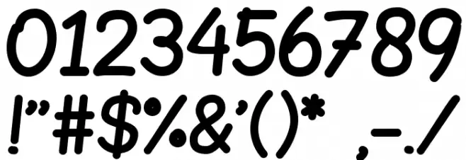 Blokletters Viltstift Шрифта ДРУГИЕ символов