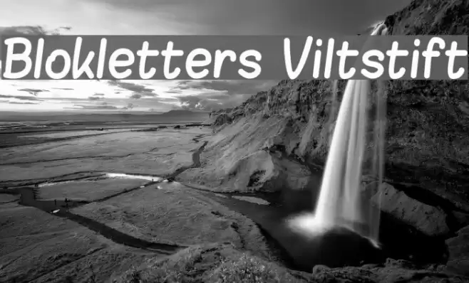 Blokletters Viltstift Шрифта examples