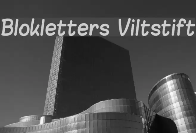 Blokletters Viltstift Шрифта examples