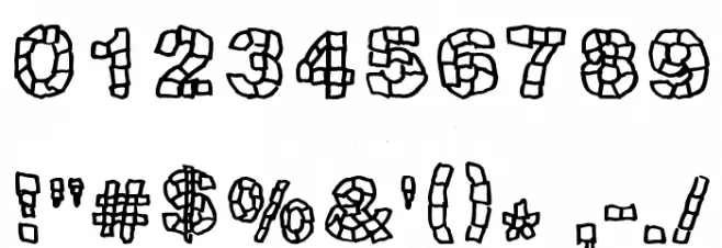 Blokqued Font OTHER CHARS